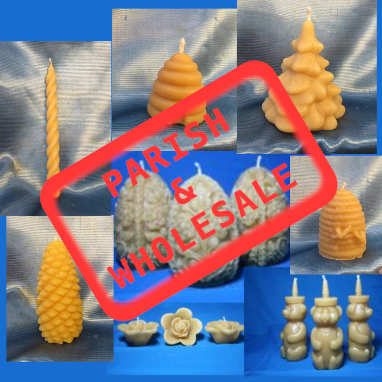 Parish Wholesale: 100% Beeswax Molded Candles