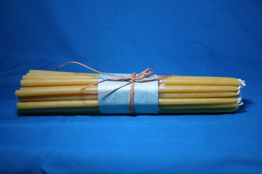 3/8" - Hand Dipped Pure Beeswax Taper