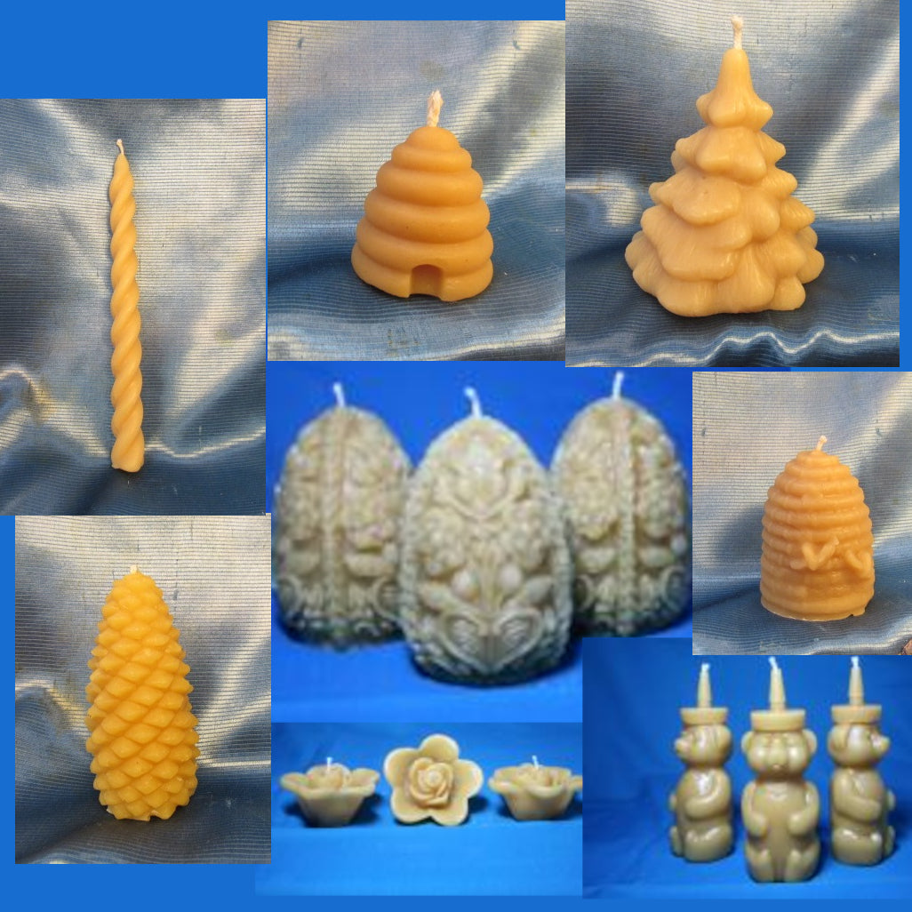 Online Store: 100% Beeswax Molded Candles