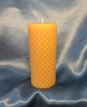 Diamond Pillar - Beeswax Candle