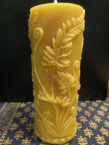 Fern Pillar - Beeswax Candle