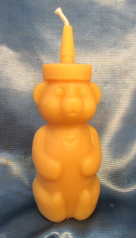 Honey Bear Bottle  - Beeswax Candle