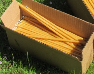 1/4" - Hand Dipped Pure Beeswax Taper