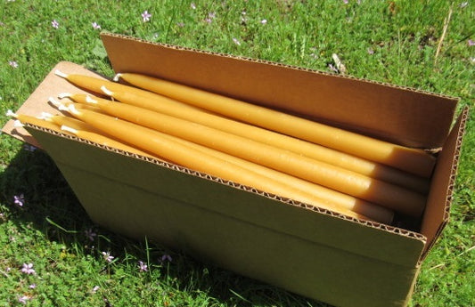 7/8" - Hand Dipped Pure Beeswax Taper